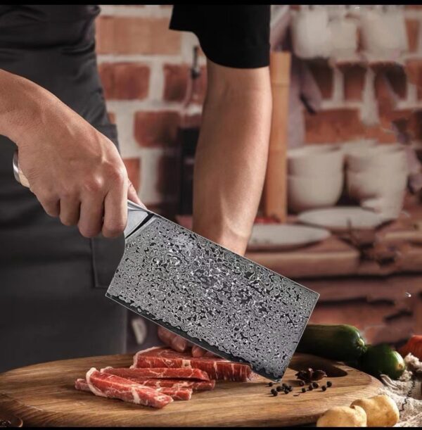 Damascus Kitchen Knife - Image 5
